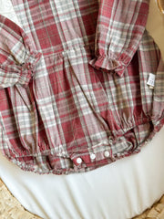 Autumn Plaid Ruffle Romper