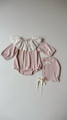Liora Lace & Knit Baby Set