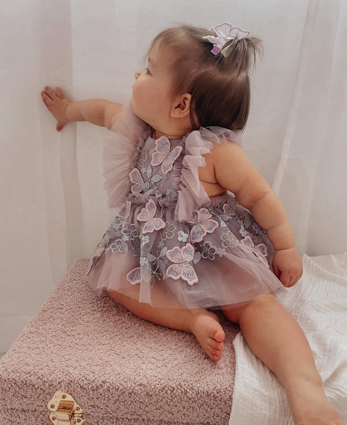 Lilac bloomelle romper