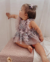 Lilac bloomelle romper