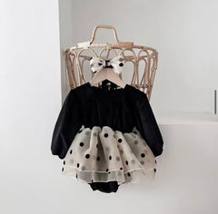 Aubrey black Dress with headband