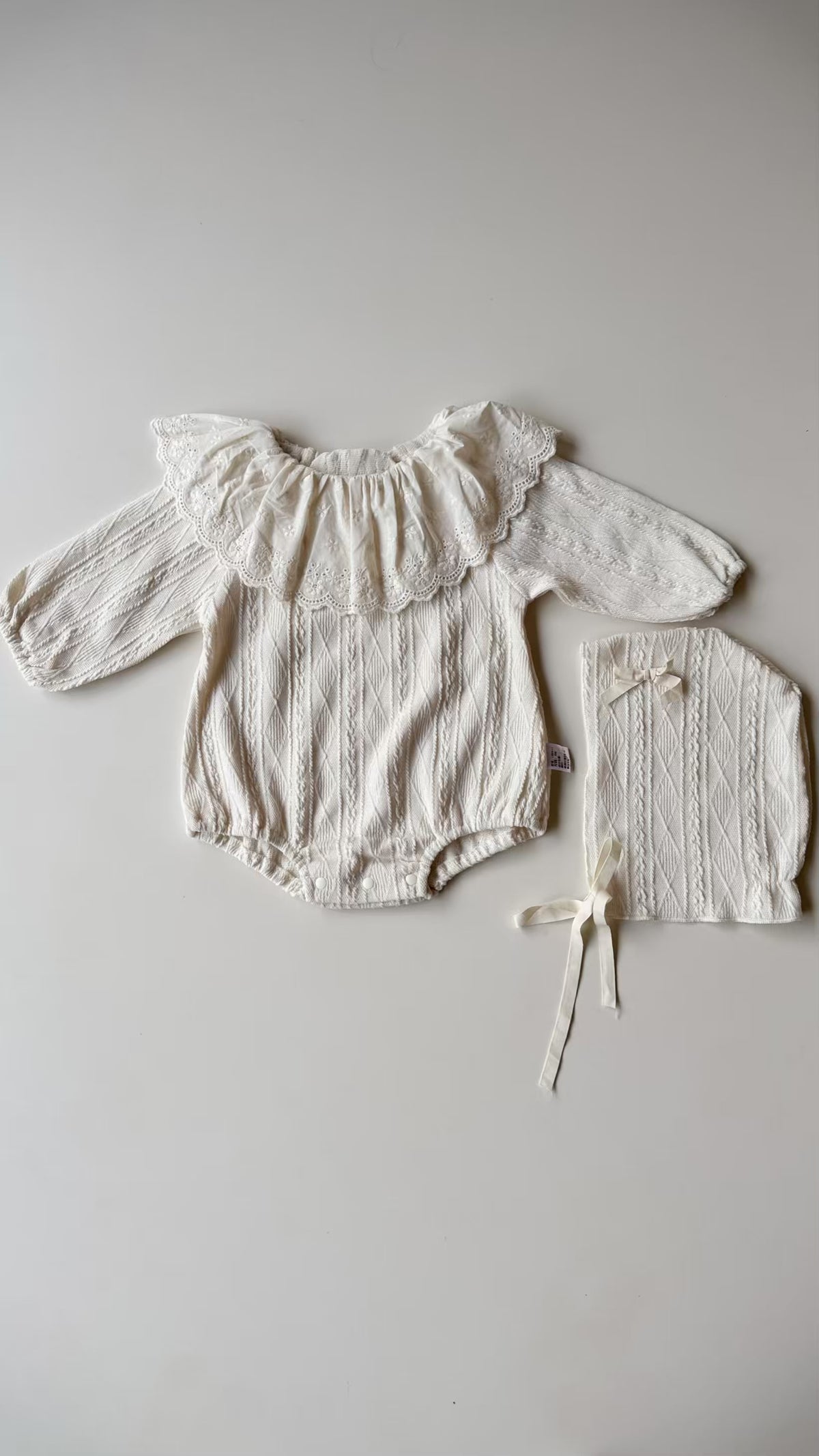 Liora Lace & Knit Baby Set