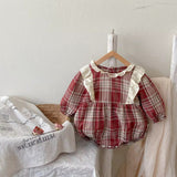 Autumn Plaid Ruffle Romper