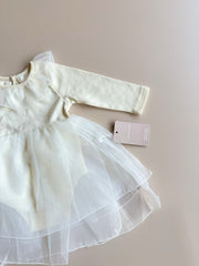 Ivory Organza Layered Dress