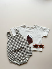 Milo Gingham Dungaree Set