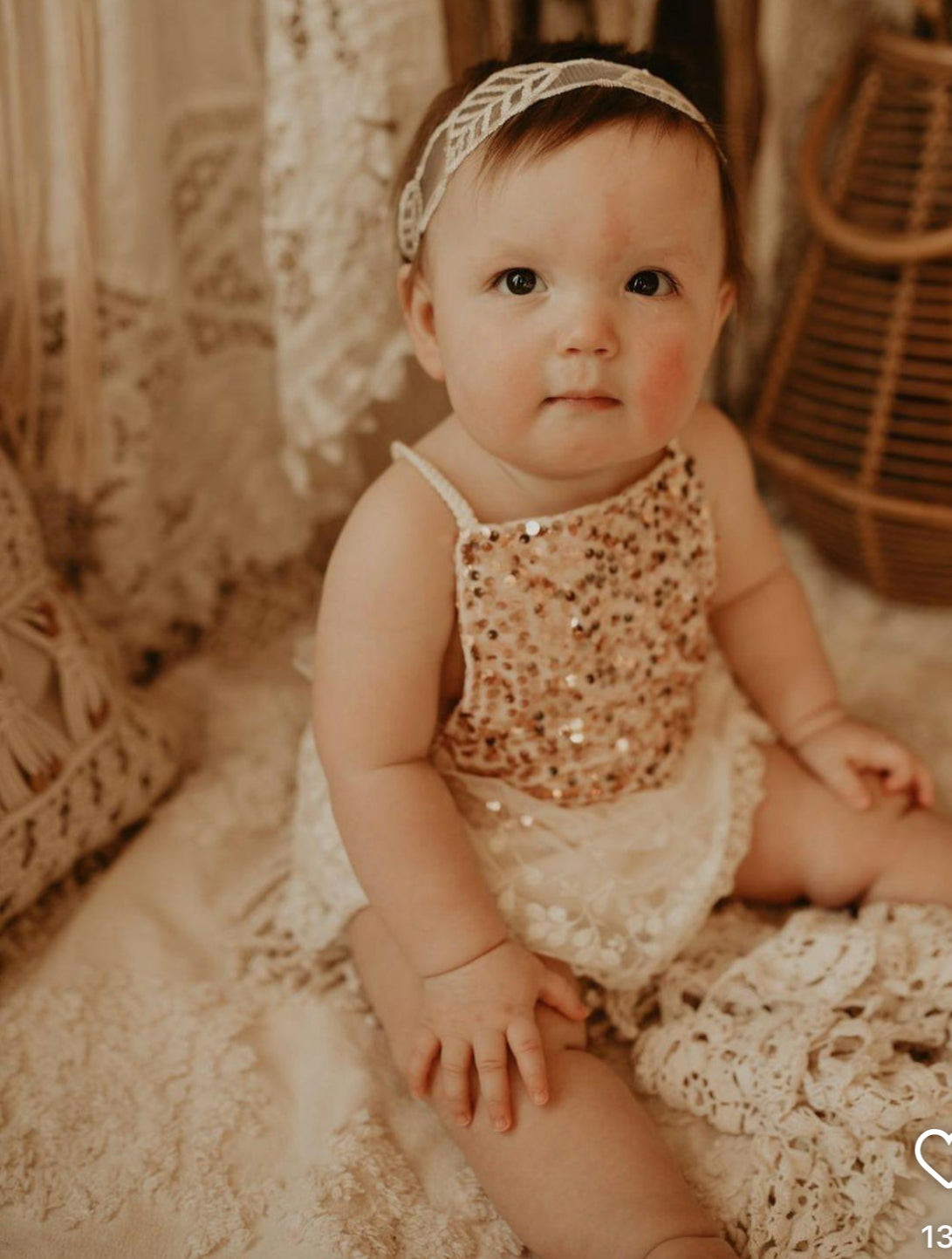 Twinkle Lace Romper