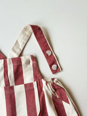 Candy Stripe Overall Set