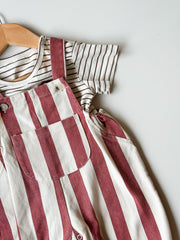 Candy Stripe Overall Set