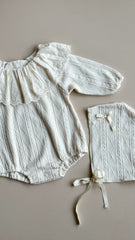 Liora Lace & Knit Baby Set