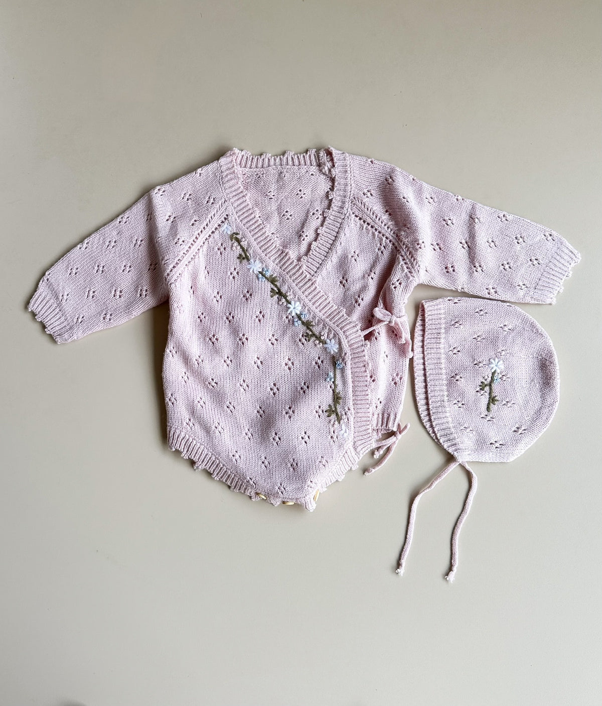 Blossom knit wrap set