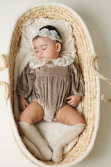 Elena lace collar romper