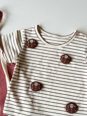 Candy Stripe Overall Set