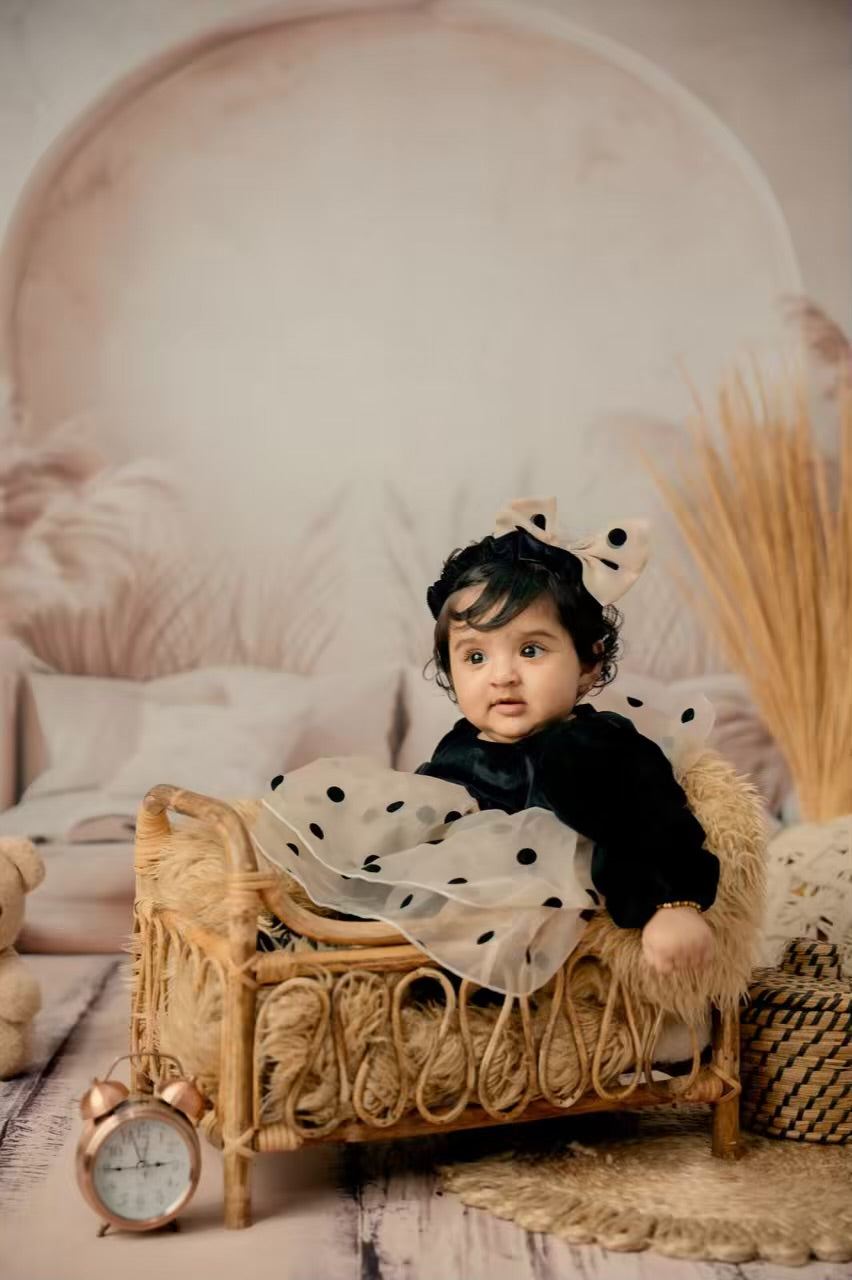 Aubrey black Dress with headband