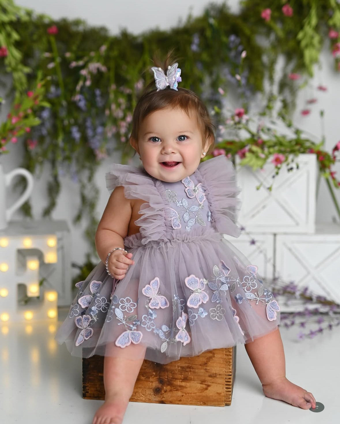 Lilac bloomelle romper