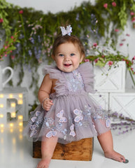Lilac bloomelle romper