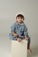 Button Bear Denim Romper