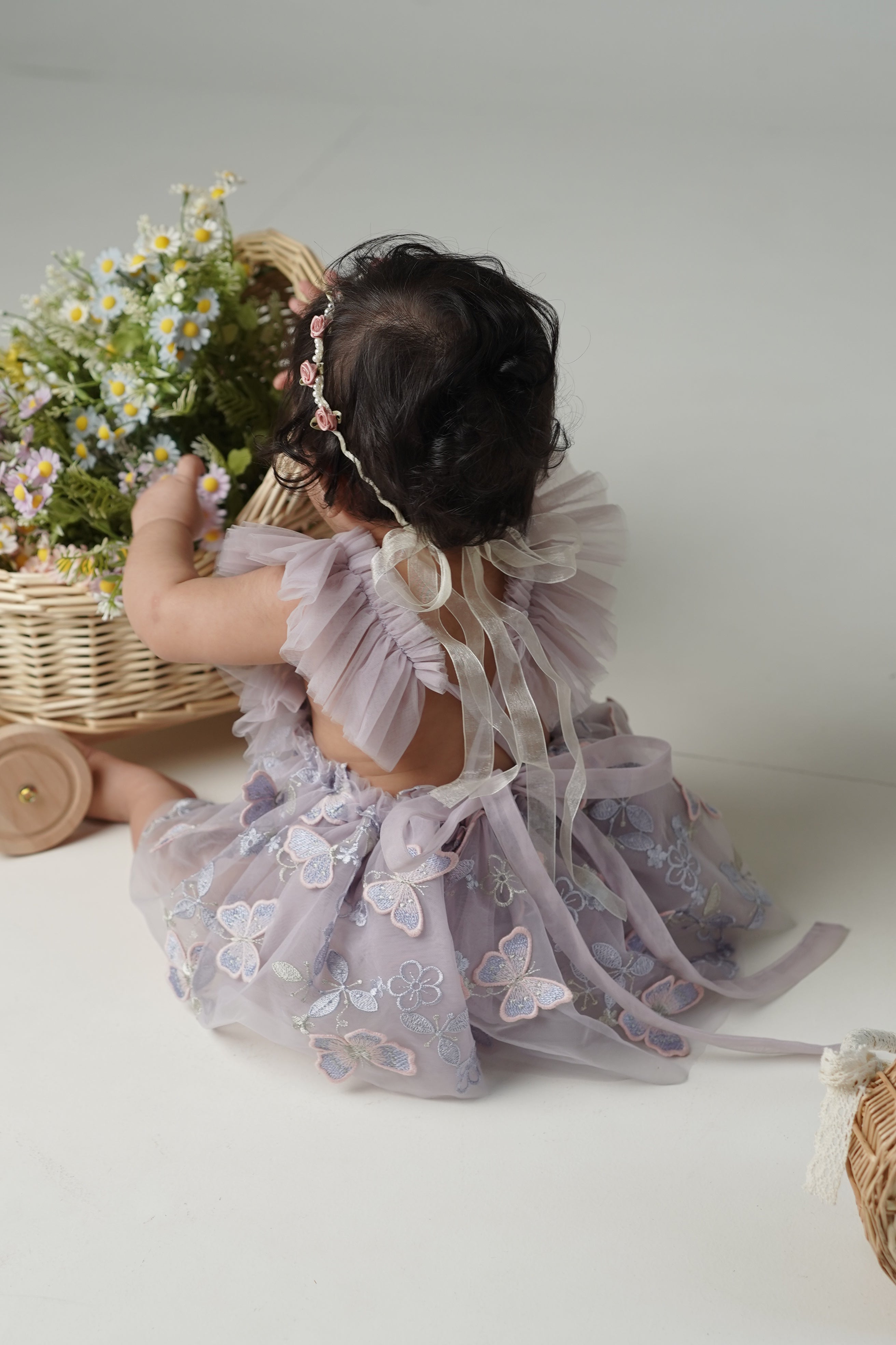 Lilac bloomelle romper