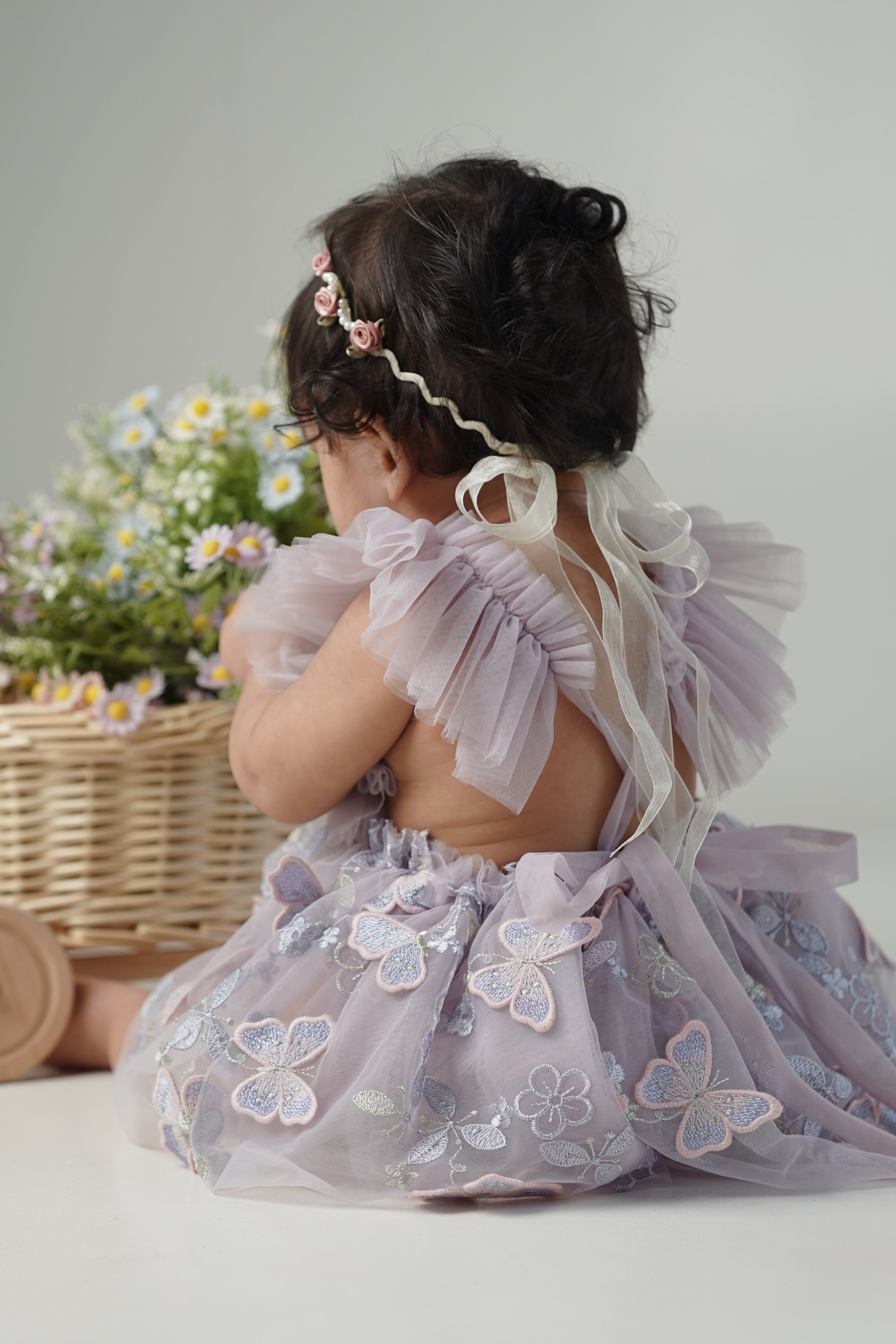 Lilac bloomelle romper