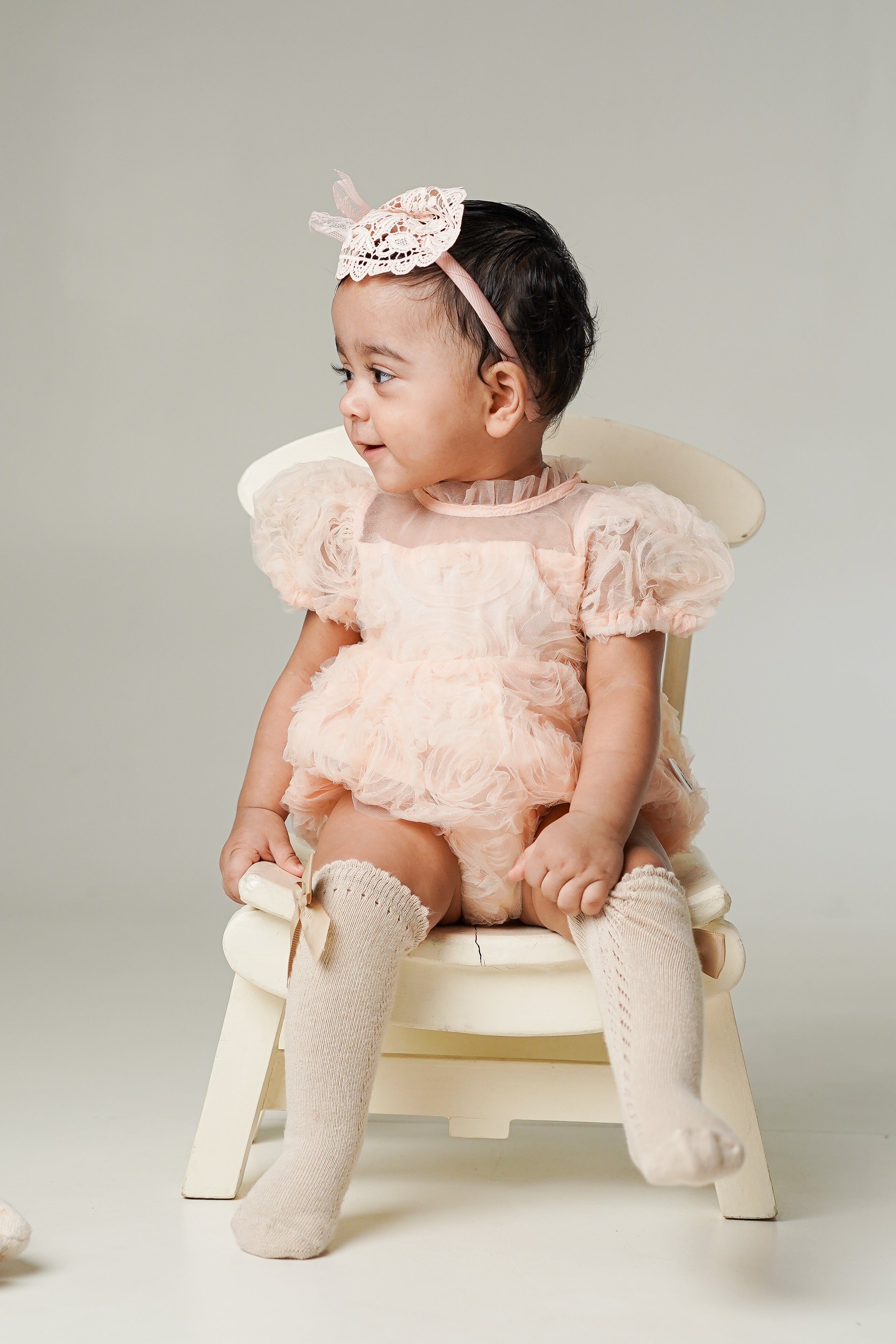Twila pink flower romper