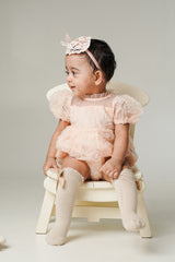 Twila pink flower romper