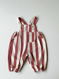 Candy Stripe Overall Set
