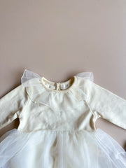 Ivory Organza Layered Dress