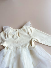 Ivory Organza Layered Dress