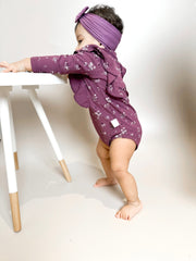 Mila mulberry bodysuit +headband