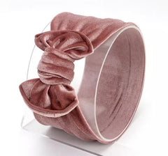 Mauve velvet bow