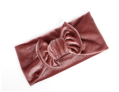 Mauve velvet bow