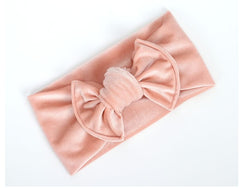 Pink velvet bella bow