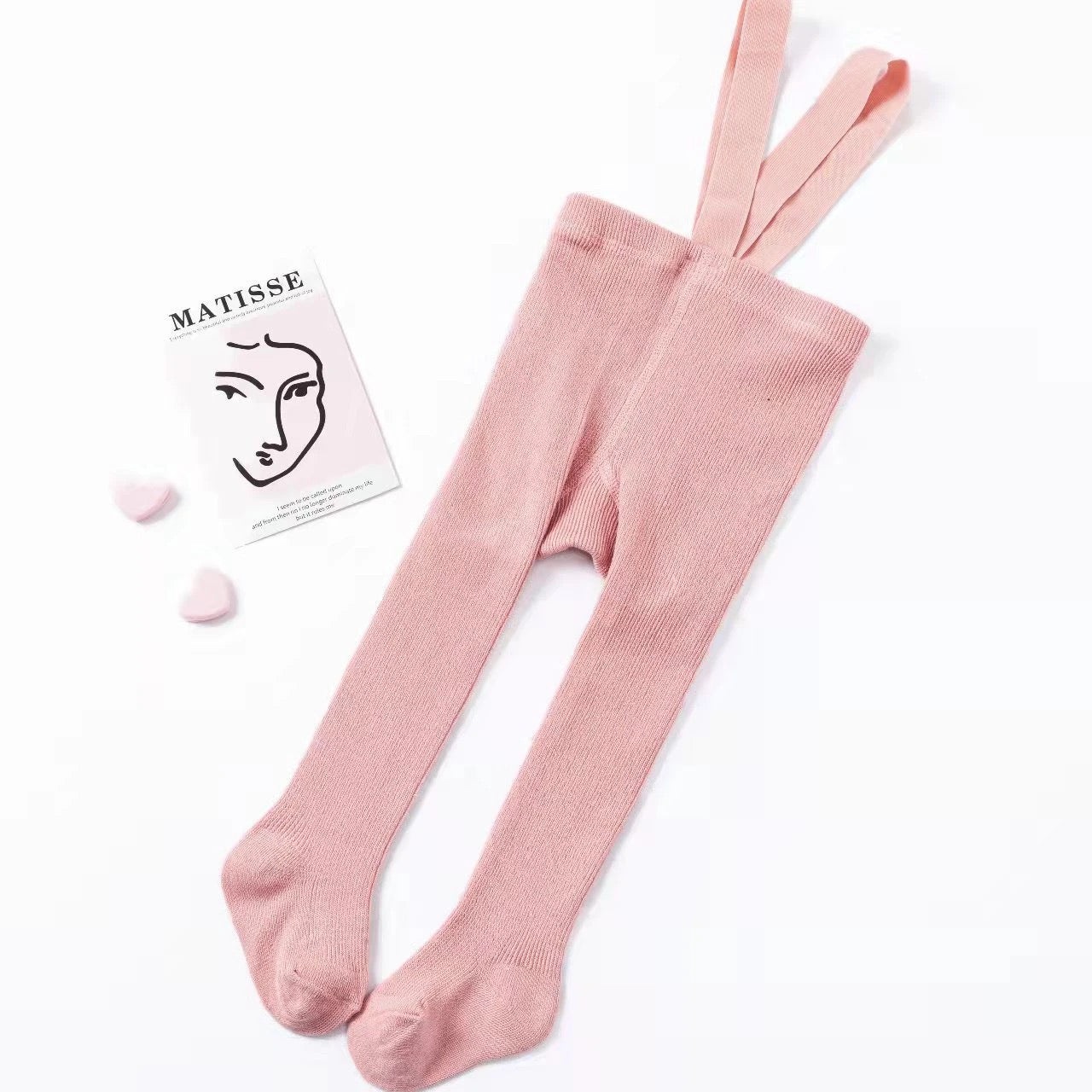 Ribbed Footie Suspender Tights
