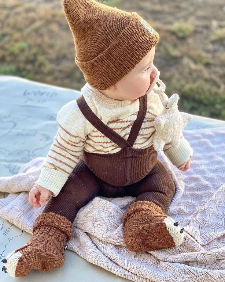 Ribbed Footie Suspender Tights