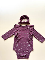 Mila mulberry bodysuit +headband