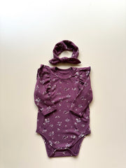 Mila mulberry bodysuit +headband