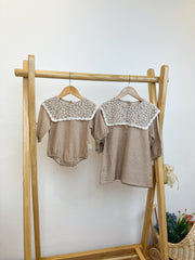 Mocha lace dress