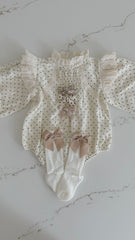 Penelope polka dot Onesie