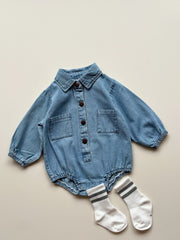 The Classic Denim Romper