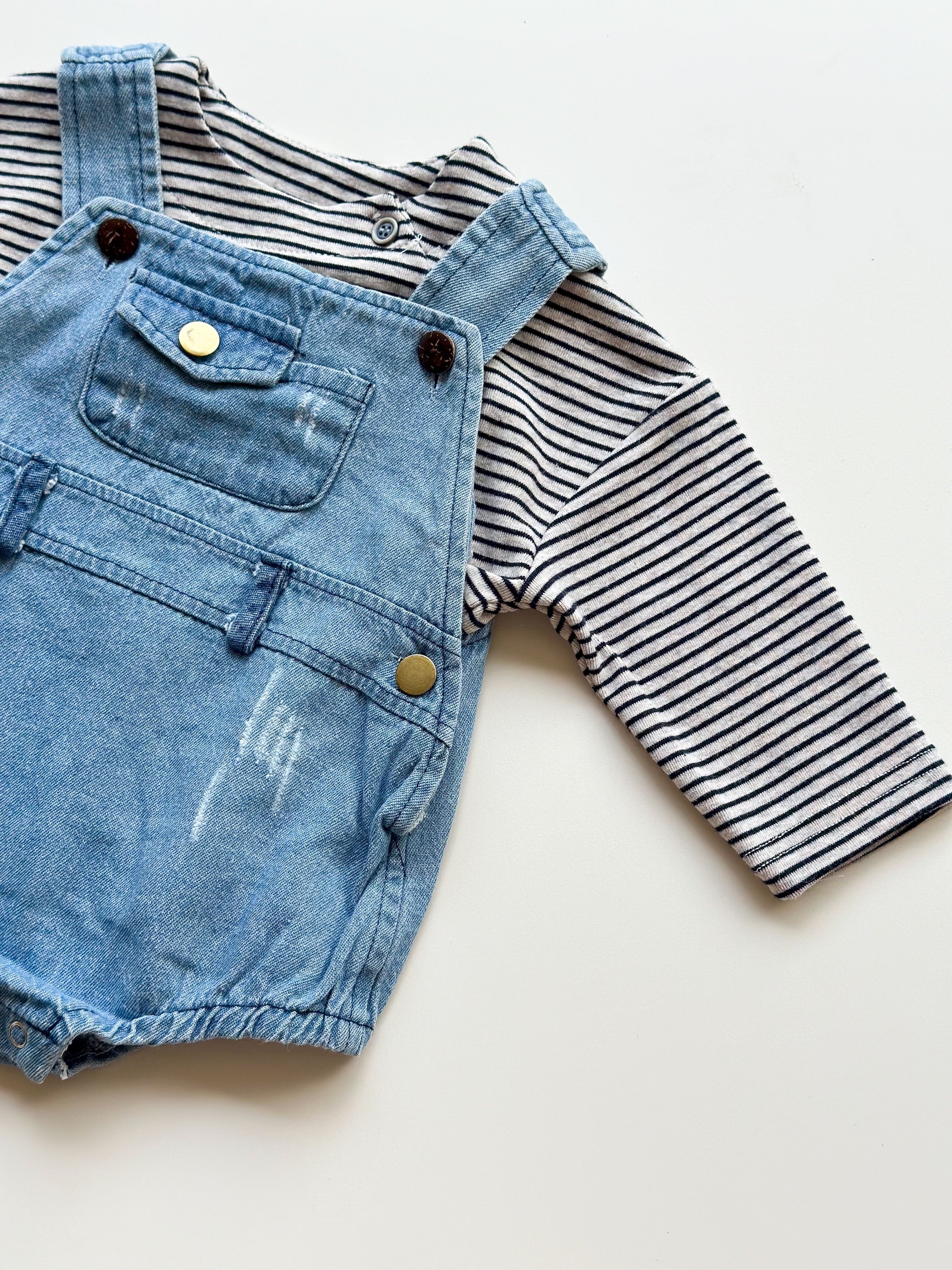 Mini Explorer Romper Set