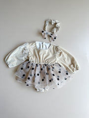 Aubrey Cream dress with headband