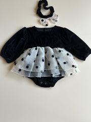 Aubrey black Dress with headband