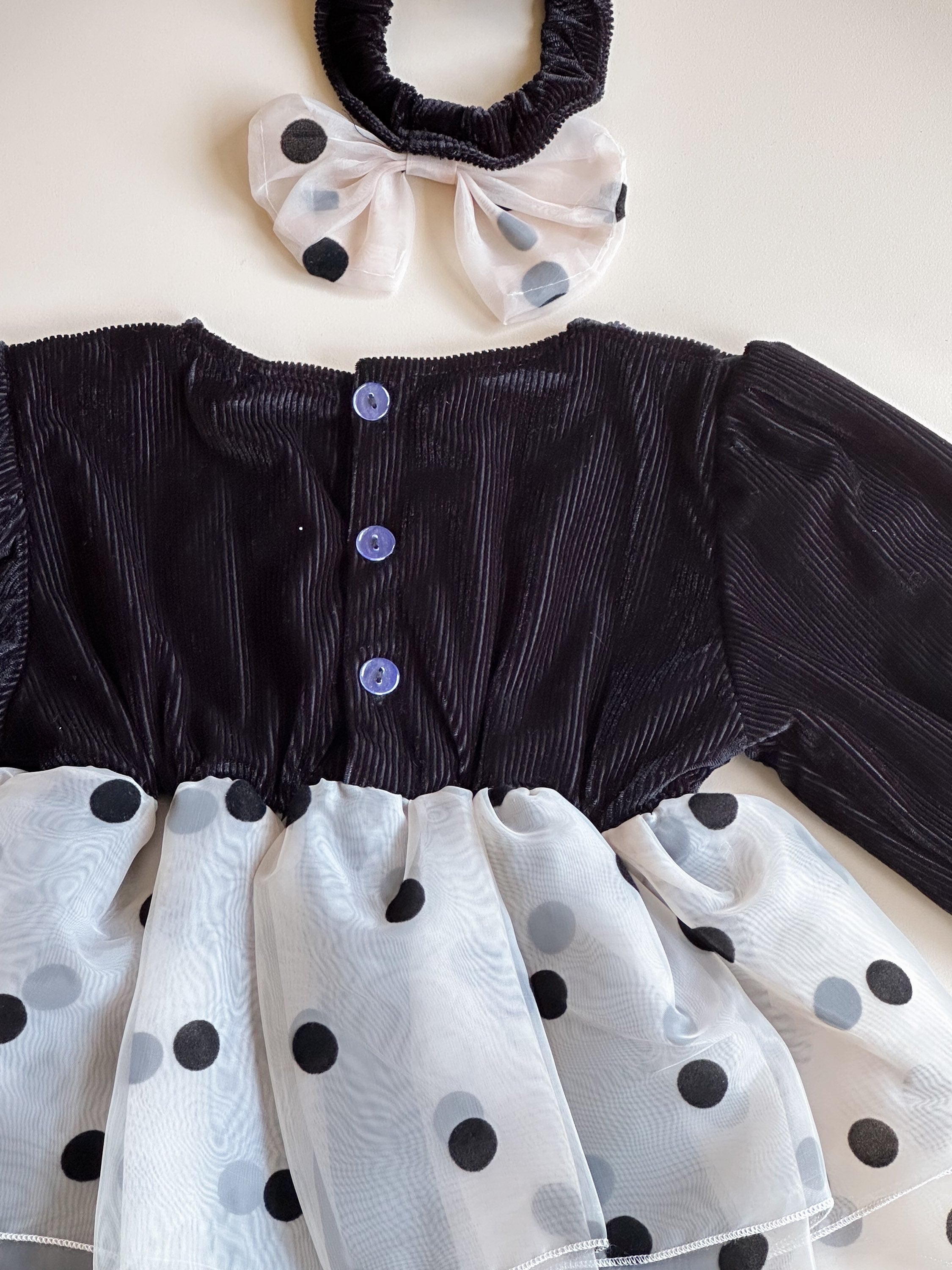Aubrey black Dress with headband