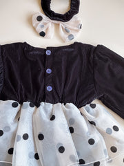 Aubrey black Dress with headband