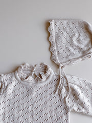 Mabel Knit bodysuit+bonnet