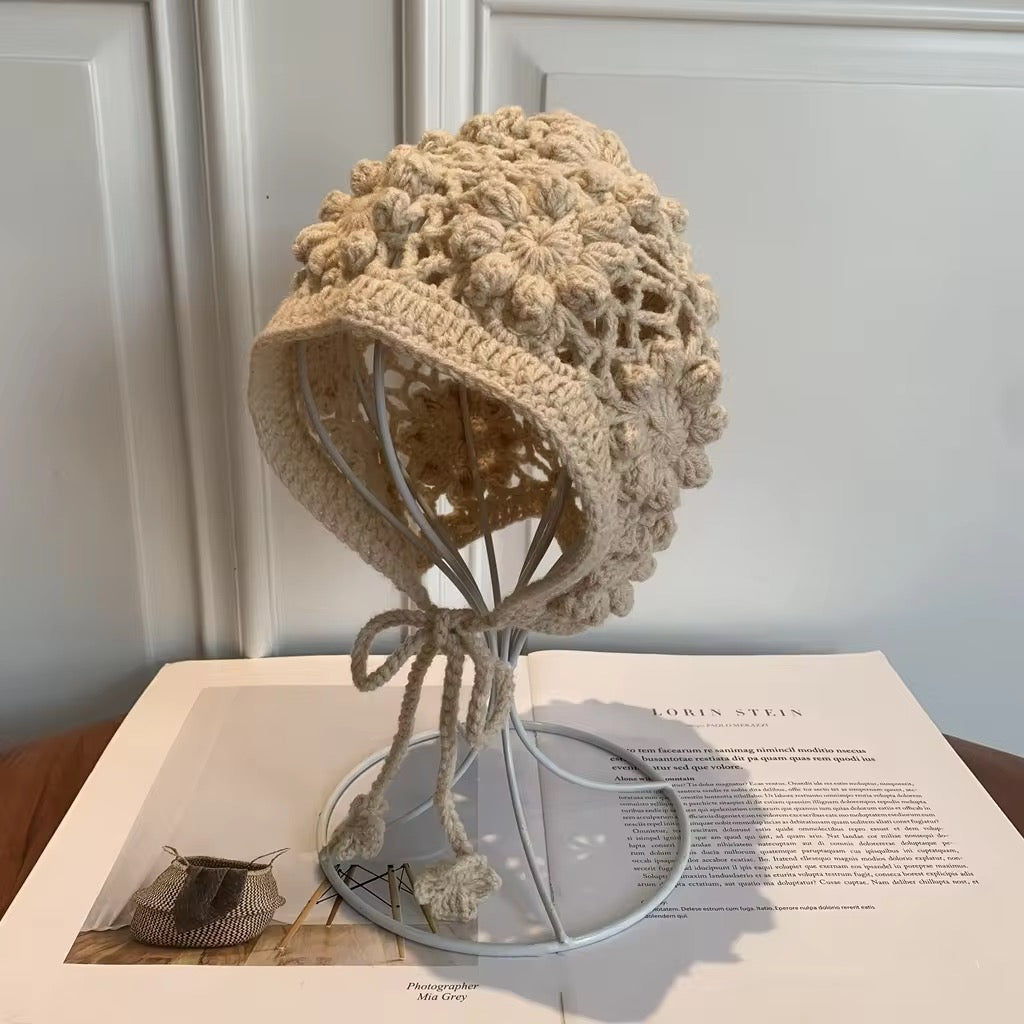 Crochet bonnet hat