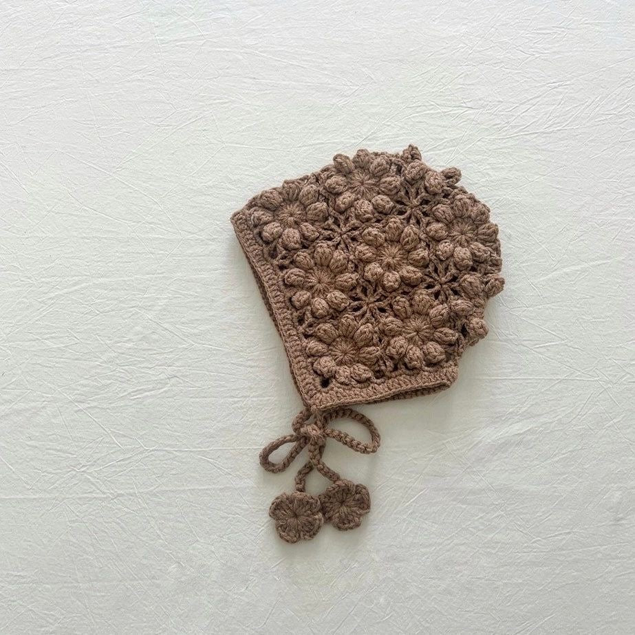 Crochet bonnet hat