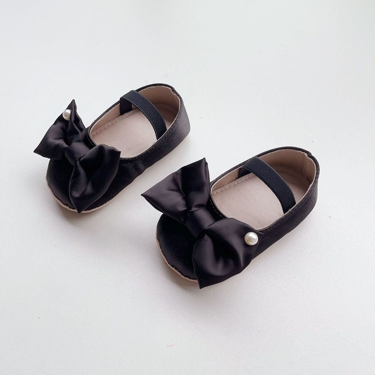 Pearl Bow Baby Flats
