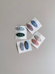 Leila Floral snap clip set