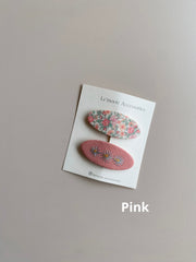 Leila Floral snap clip set