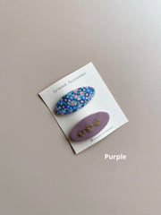 Leila Floral snap clip set